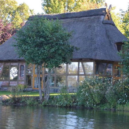 Reetdachkate Auf Gestuet Schierensee Grebin Esterno foto
